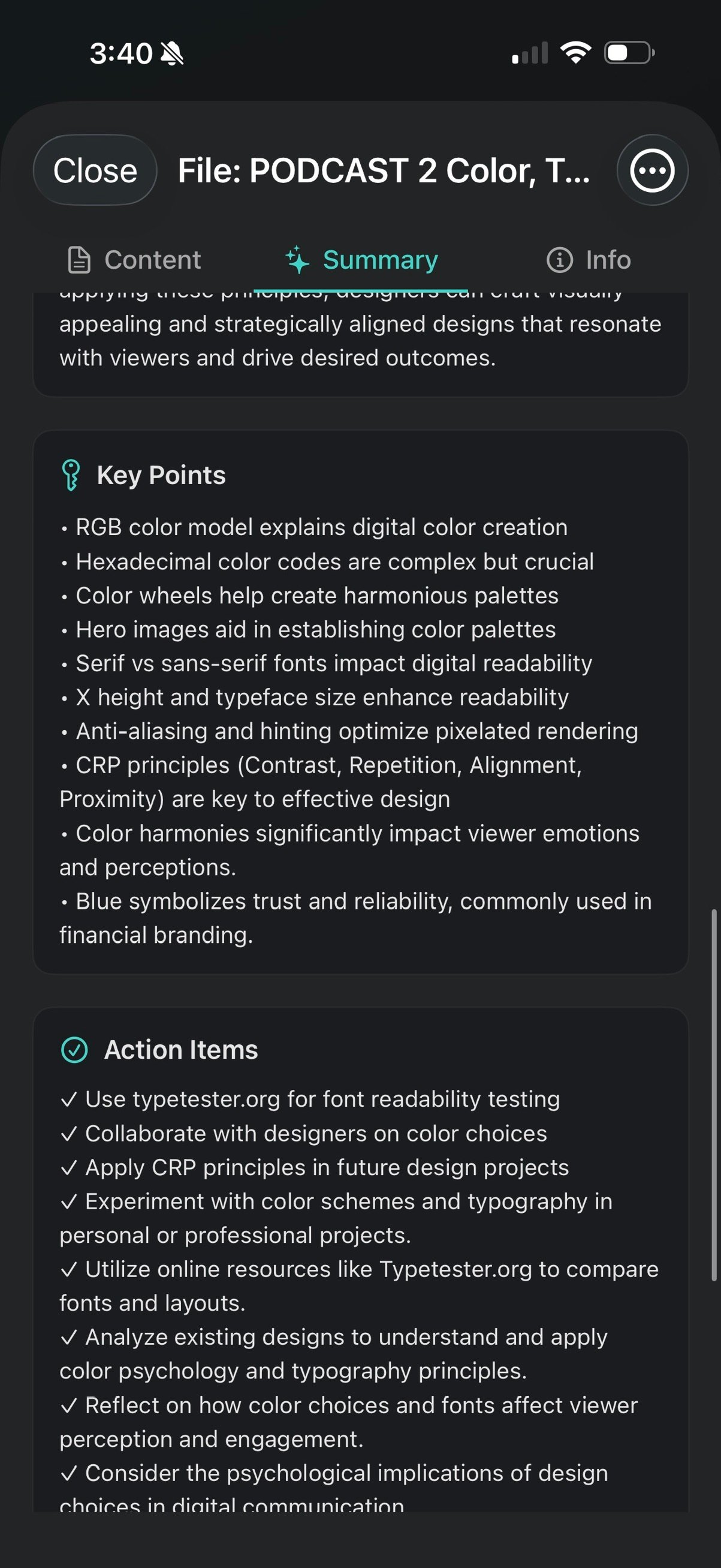 Summary Output